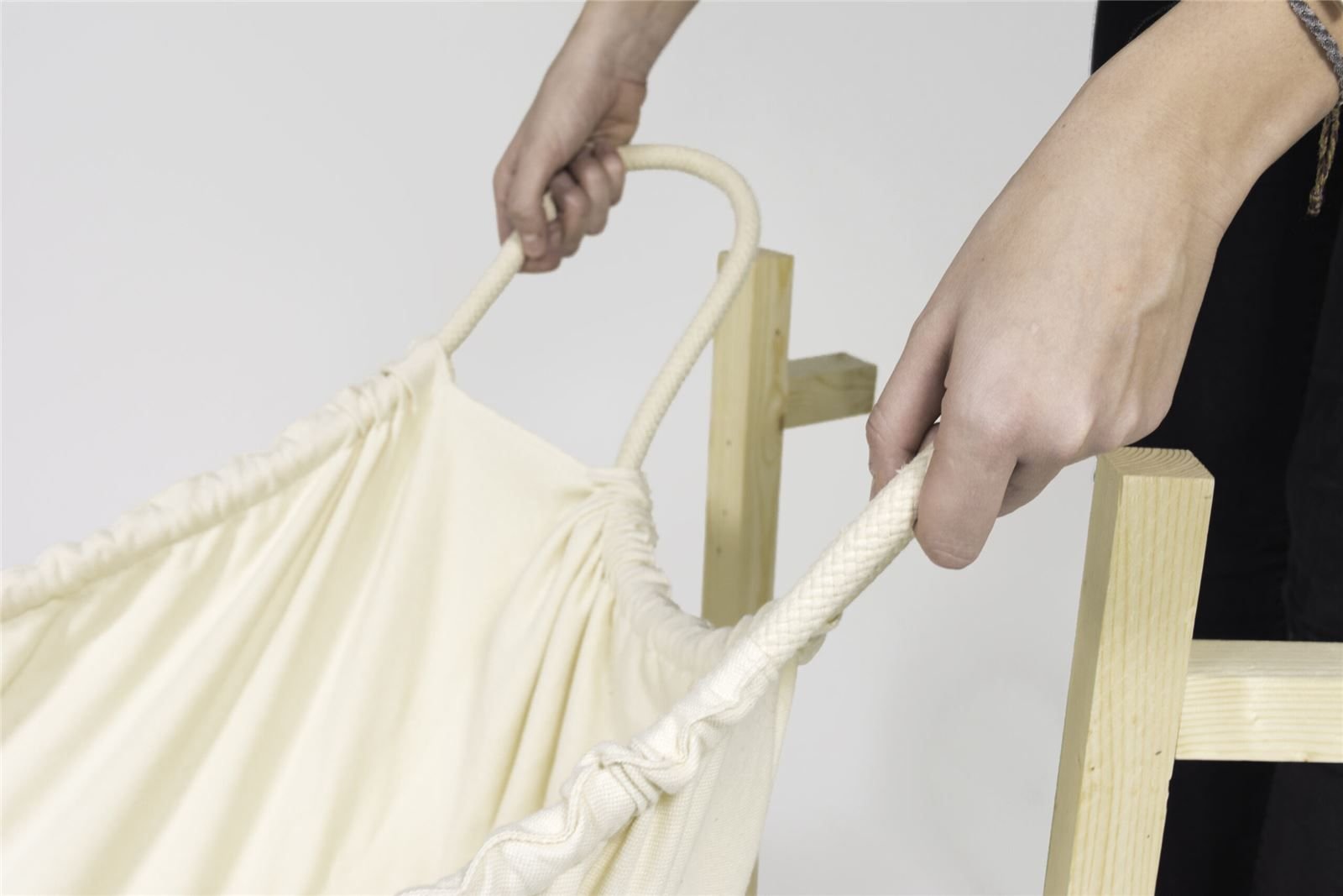 Furniture: the amb hammock crib in use