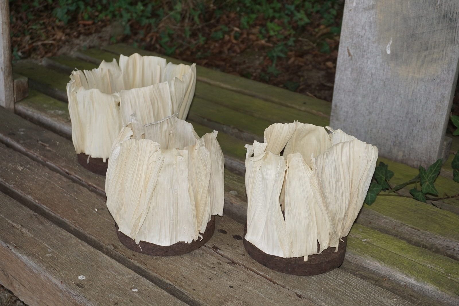 Cork and bamboo gathered on the estate itself