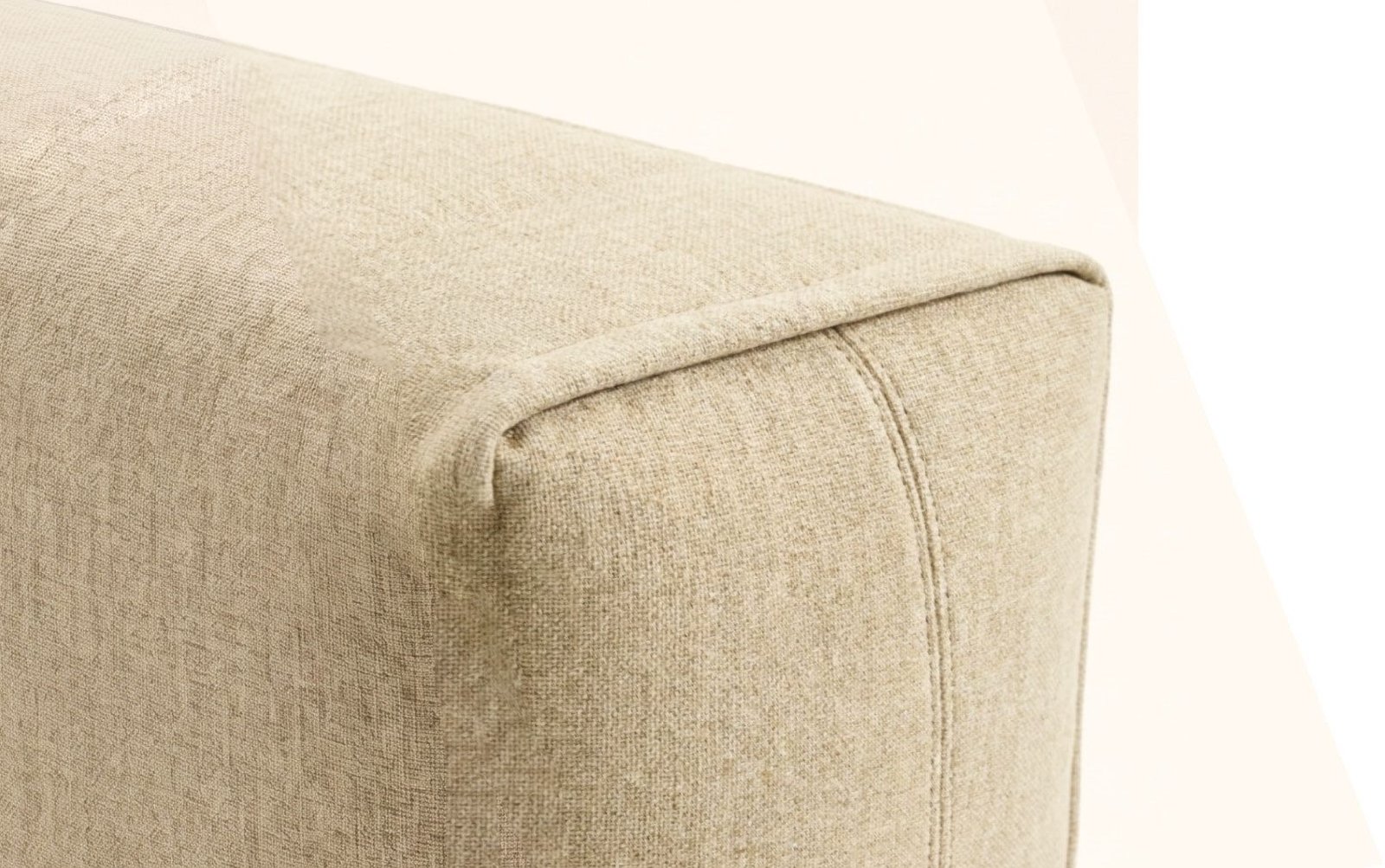 Side view of the MODO sofa with wooden base